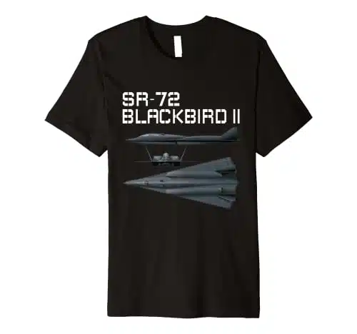 Fun American Military Aviation SR Blackbird II In Action. Premium T Shirt