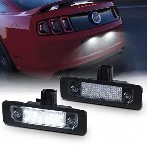 Gempro LED License Plate Lights Rear Tag Lamps for Ford Mustang Fusion Taurus Lincoln MKS MKT
