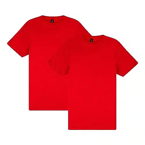 Gildan Adult Softstyle Cotton T Shirt, Style G, Multipack, Red (Pack), Medium
