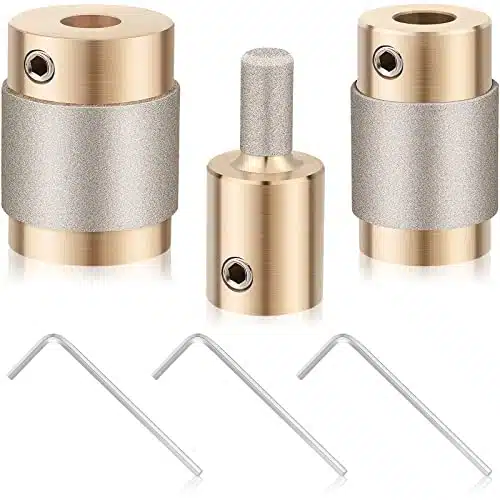 Glass Grinder Bits for Stained Glass, Stained Glass Drill Bits, Stained Glass Diamond Grinder Bit Head Tools, Stain Glass Tools and Supplies for Glass Grinder (Pieces,Inch, Inch, Inch)