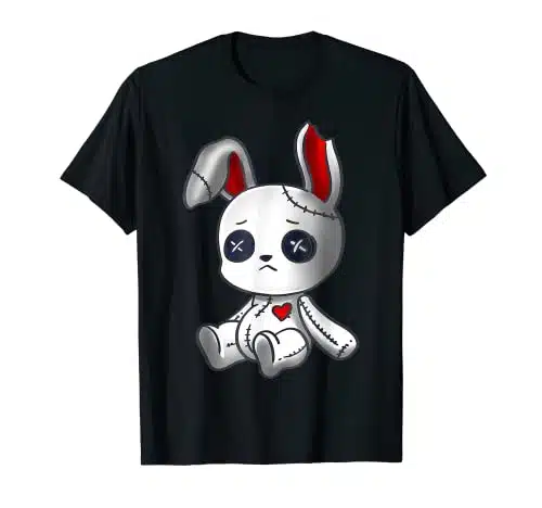 Goth Bunny Shirt Cute Creepy Emo Clothes Kawaii Bunny T Shirt