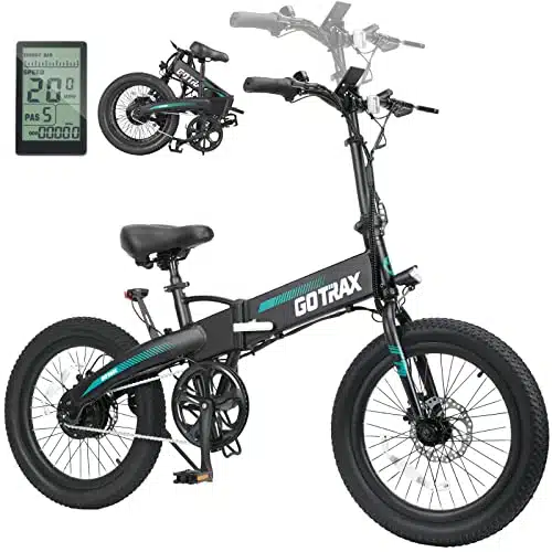 Gotrax RFolding Electric Bike with iles (Pedal assist) by V Battery, ph Power by , Weighs Only lbs, LCD Display & Pedal Assist Levels, Suitable for Leisure Riding&Commuting BLA
