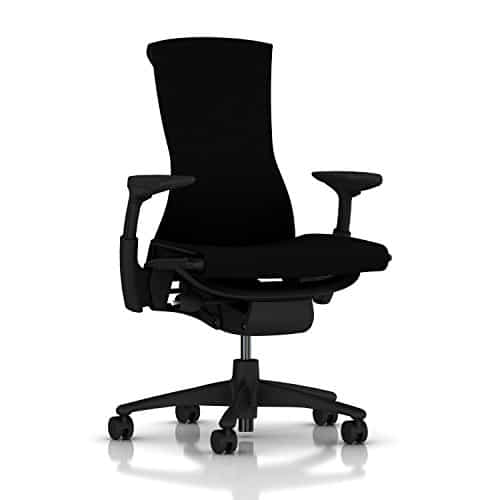 Herman Miller Embody Ergonomic Office Chair Fully Adjustable Arms and Carpet Casters Black Rhythm