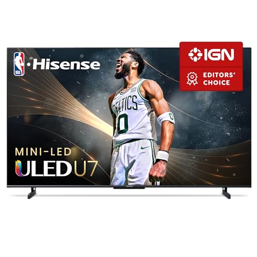 Hisense Inch Class USeries Mini LED ULED K UHD Google Smart TV (UK, odel) QLED, Native Hz, Nit, Dolby Vision IQ, Full Array Local Dimming, Game Mode Pro, Alexa Compatibility
