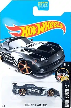Hot wheels Dodge Viper SRTACR   Nightburnerz (Black) (Kmart Exclusive)