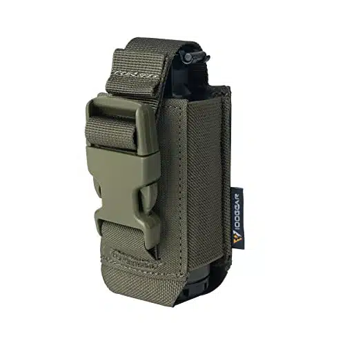 IDOGEAR Tactical Flashlight Holder Molle flashbang Pouch Magazine Pouch Multi Purpose Tool Pouch for Vest Heavy Duty Belt Backpack (Ranger Green)