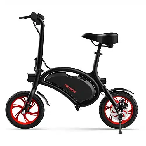 Jetson Bolt Adult Folding Electric Ride On, Foot Pegs, Easy Folding, Built In Carrying Handle, Twist Throttle, Cruise Control, Up To PH, Range Up To iles, Ages +, Black, JBOLT BLK