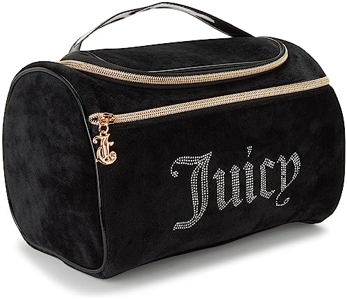 Juicy Couture Women's Cosmetics Bag Hanging Travel Makeup and Toiletries Small Duffel Bag, Black