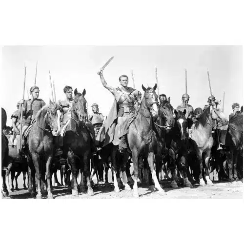 Kirk Douglas as Spartacus in Spartacus Riding Leading Rest of Cast x Inch Photo