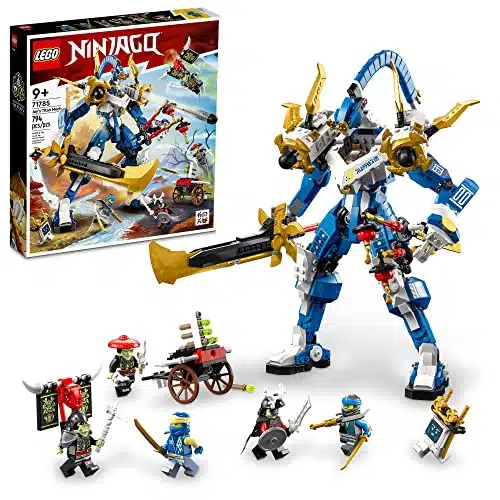 LEGO NINJAGO Jays Titan Mech , Large Action Figure Set, Battle Toy for Kids, Boys and Girls with inifigures & Stud Shooting Crossbow Playset