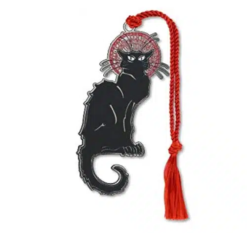 Le Chat Noir Metal Bookmarks Gifts for Cat Lovers Gifts for Book Lovers Gifts for Readers Brass (W) x (L)