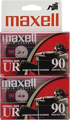 Maxell , Blank Audio Recording Cassette Tapes Protective Cases, Low Noise & in Total Length (in Per Side) Ideal for Music, Voice Recordings & Portable Use One Color, One Size