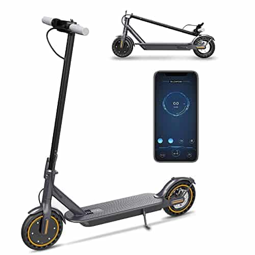 NAVIC TElectric Scooter, Up to iles Range, ph Folding Commute Electric Scooter for Adults with Solid Tires, Dual Braking System and App Control