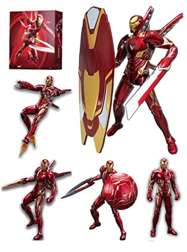 OVONNI Ironman MK(Deluxe Version),All Joints Movable Inch Collectible Action Figure,Multi Weapon Accessories