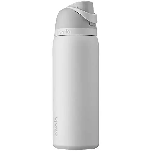 Owala FreeSip Insulated Stainless Steel Water Bottle with Straw, BPA Free Sports Water Bottle, Great for Travel, Oz, Shy Marshmallow