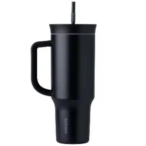 Owala oz Stainless Steel Tumbler with Handle (Panther Paw Black)