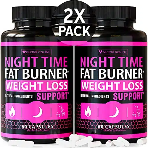 (Pack) Night Time Weight Loss Pills for Women Belly Fat Burner for Women   Diet Pills That Work Fast For Women   Diet Pills for Women   Carb Blocker Appetite Suppressant Supplement   Made in USA