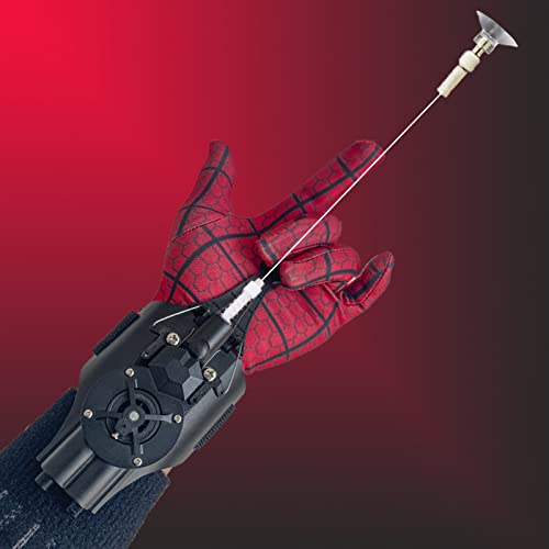 QHJIU Spider Web Shooters That Actually Shoot,ft Real Rope Launcher,Spider Web Gadgets Toy Cool Gadgets for Kids (Black)