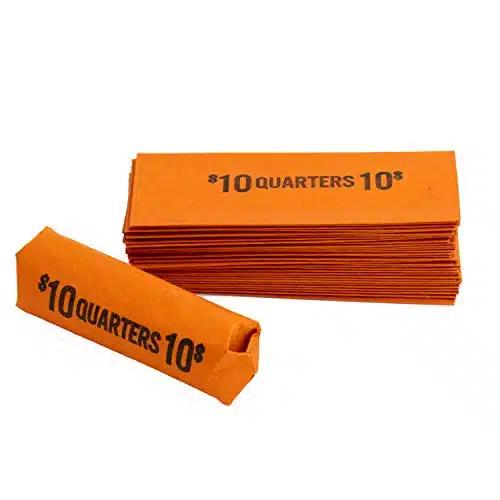 Quarter Flat Coin Wrappers, Solid Bundle of