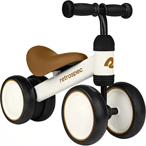 Retrospec Cricket Baby Walker Balance Bike with heels for Ages onths   Toddler Bicycle Toy for Year Olds   Ride On Toys for Boys and Girls   One Size,Eggshell