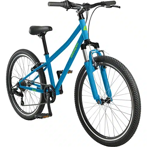 Retrospec Dart Inch Kids Mountain Bike   Speed for Ages Boys and Girls Bicycle with All Season Shock Absorbing Tires and Front Suspension   Brash Blue