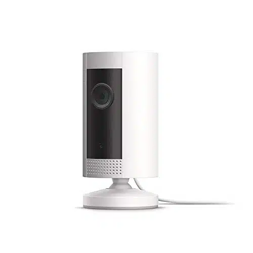 Ring Indoor Cam (st Gen), Compact Plug In HD security camera with two way talk, Works with Alexa   White