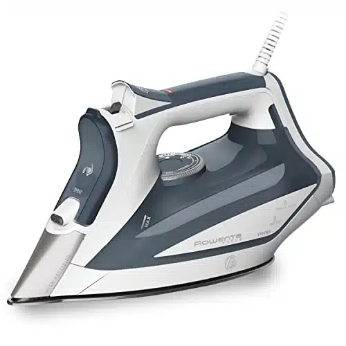 Rowenta Focus Stainless Steel Soleplate Steam Iron for Clothes Standard icrosteam Holes, Powerful steam blast, Leakproof, Lighweight, atts Portable, Ironing, Garment Steamer, Blue D