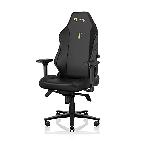 Secretlab Titan Evo Stealth Gaming Chair Reclining, Ergonomic & Comfortable Computer Chair with D Armrests, Magnetic Head Pillow & ay Lumbar Support Black Hybrid Leather