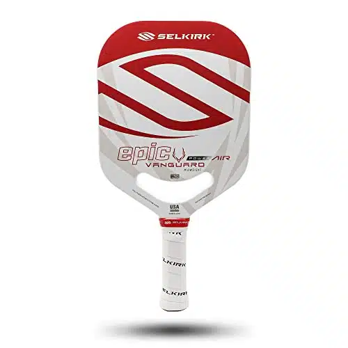 Selkirk Vanguard Power AIR Pickleball Paddle  Carbon Fiber Pickleball Paddle with a Proto Molding and Flexfoam Perimeter  The Pickle Ball Paddle Designed for Ultimate Power & Control  Epic Red