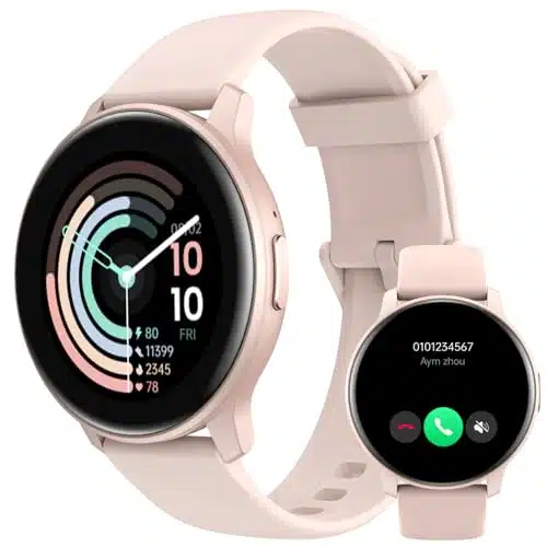 Smart Watch for Women Men AnswerMake CallsQuick Text ReplyAI Voice, Smartwatch for Android Phones iPhone Samsung Compatible IPFitness Tracker Heart Rate Blood Oxygen Sleep Monitor Circle