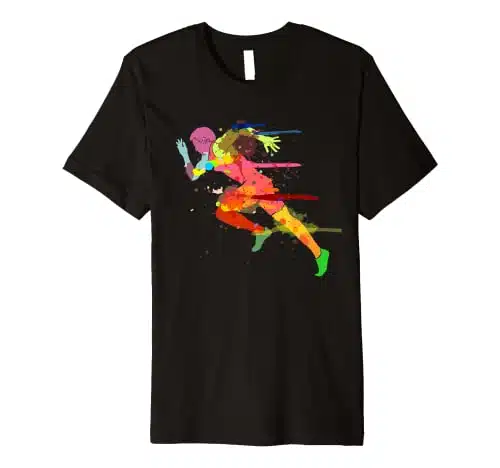 Sprinter Track and Field Runner Running Marathon Gift Idea Premium T Shirt