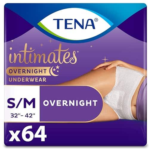 TENA Incontinence Underwear for Women, Overnight Absorbency, Intimates   SmallMedium   Count