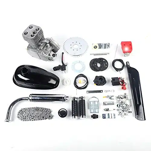 TFCFL CC Stroke Gas Petrol Engine Motor Motorized Bicycle Bike Scooter Full Set cc Bicycle Engine Kit Stroke Gas Motorized Motor Bike Motor Cycle (Tooth)