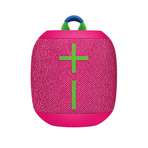 Ultimate Ears WONDERBOO, Small Portable Wireless Bluetooth Speaker, Big Bass Degree Sound for Outdoors, Waterproof, Dustproof IP, Floatable, ft Range   Hyper Pink