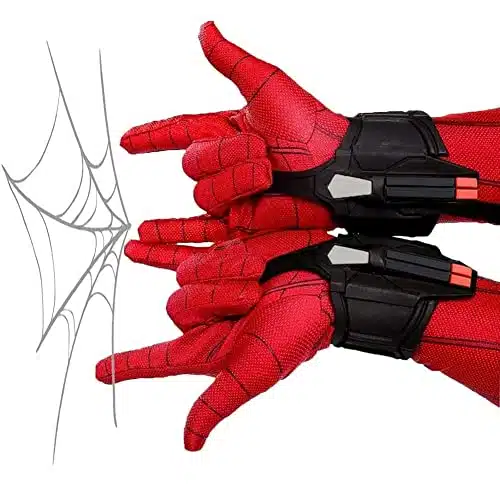WPOZD Spider Web Shooter for Kid and adult, Spider Cosplay Launcher Black Shooter Props Decorate Launcher Spider Man Bracers Accessories (with gloves)