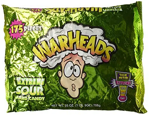Warheads Extreme Sour Hard Candy Pieces Assorted Flavors   oz bag