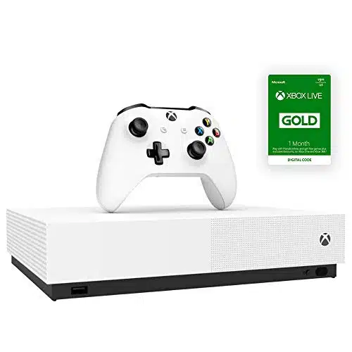 Xbox One S All Digital Edition Console Bundle wFortnite exclusive   Downloads for Minecraft, SOT, & Fornite Battle Royale   TB Hard Drive Capacity   Enjoy disc free gaming   Includes onth tr