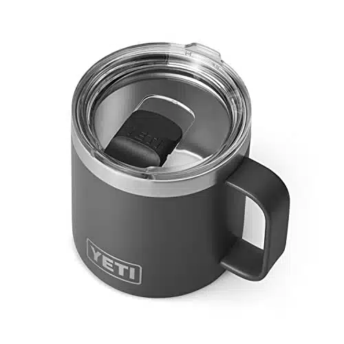 YETI Rambler oz Mug, Vacuum Insulated, Stainless Steel with MagSlider Lid, Charcoal