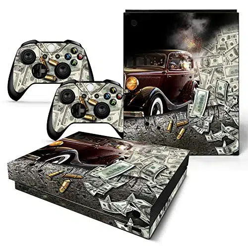 ZOOMHITSKINS XX Vinyl Stickers Skins for Console and Controllers, Mafia Crime Money Cash American Gangster Gun Fire Power, Durable, Bubble free, Goo free, Made in Canada