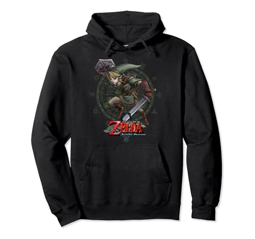 Zelda Twilight Princess Link Action Pose Logo Pullover Hoodie
