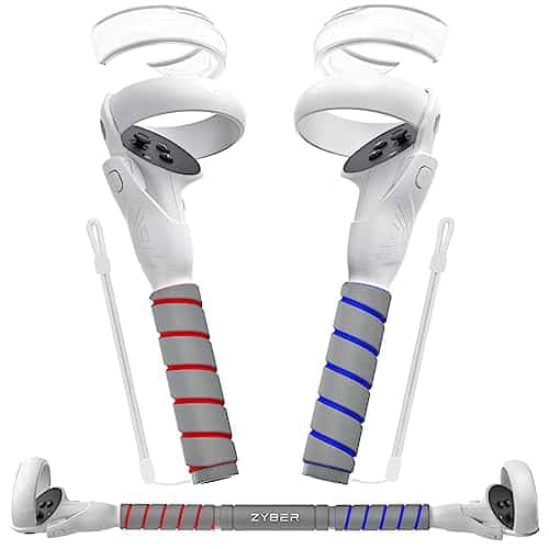 Zybervr Handle Attachment for Meta Quest Controller Accessories, Gorilla Tag Long Arms Grips for Quest Beat Saber Golf Club