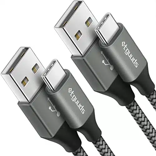 etguuds Pack ft USB C Cable A Fast Charge, USB A to Type C Charger Cord Braided Compatible with Samsung Galaxy Ae AAAA, SSSSPlus SE, Note , Moto GG