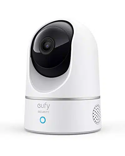 eufy Security Indoor Cam E, Pan & Tilt, Indoor Security Camera, K   P Wi Fi Plug in, Voice Assistant Compatibility, Night Vision, Motion Tracking, HomeBase Compatible, Motion Only Alert