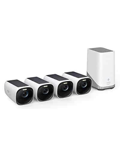 eufy Security eufyCam S(eufyCam ) Cam Kit, Security Camera Outdoor Wireless, K with Integrated Solar Panel, Face Recognition AI, Expandable Local Storage, Spotlight, No Monthly Fee