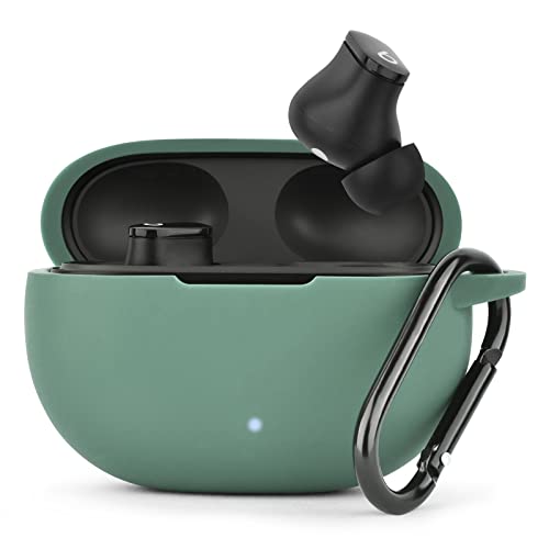 AIRSPO Silicone Case Compatible with Beats Studio Buds Case Soft Protective Cover for Beats Wireless Earbuds with Keychain (Cactus Green)