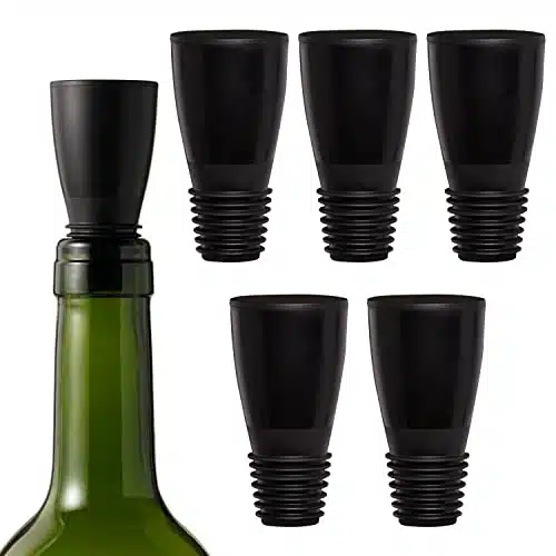 Alchemi Repour Wine Saver Stoppers   Easy to Use Vacuum Seal Wine Stoppers   Removes Oxygen from Wine   Set of