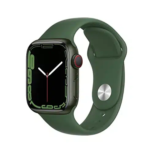 Apple Watch Series (GPS + Cellular, mm) Green Aluminum Case with Clover Sport Band, Regular (Renewed)