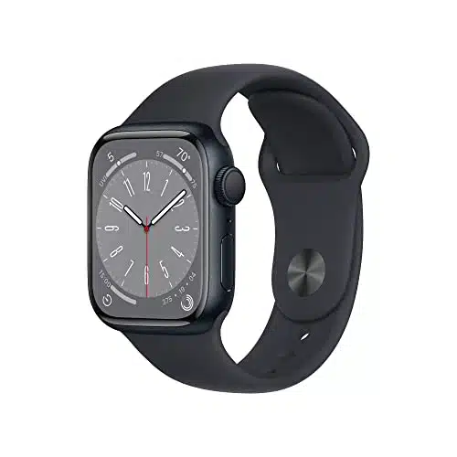 Apple Watch Series [GPS mm] Smart Watch wMidnight Aluminum Case with Midnight Sport Band   SM. Fitness Tracker, Blood Oxygen & ECG Apps, Always On Retina Display, Water Resistant