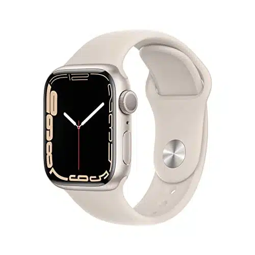 Apple Watch Series (GPS, mm) Starlight Aluminum Case with Starlight Sport Band, Regular (Renewed)