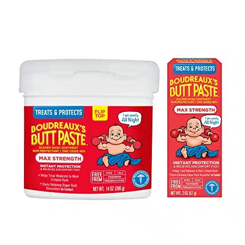 Boudreaux's Butt Paste Diaper Rash Ointment  Maximum Strength  Ounce and Ounce, Combo